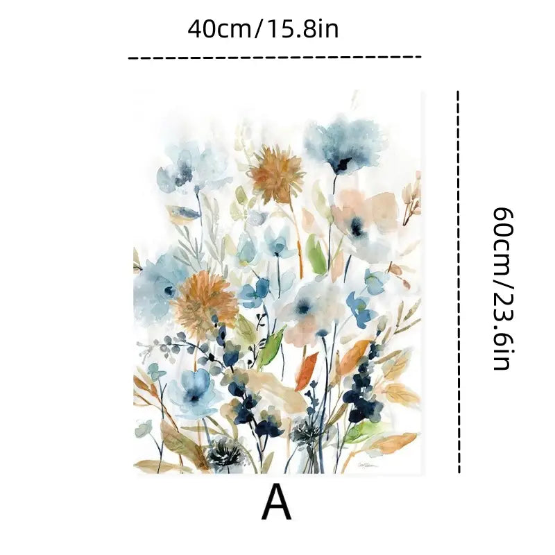 Botanical Flower and Leaf Canvas Art