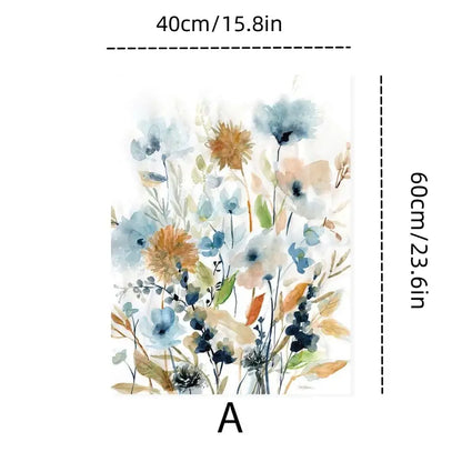 Botanical Flower and Leaf Canvas Art