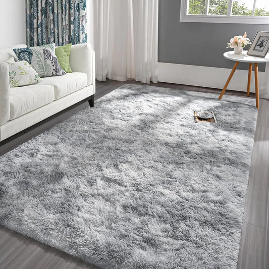 Pettop Fluffy Tie-Dye Light Grey Carpet